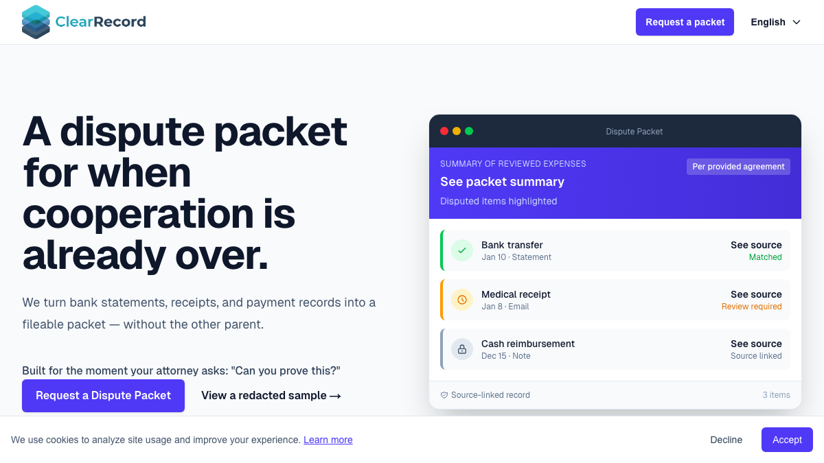 ClearRecord product preview